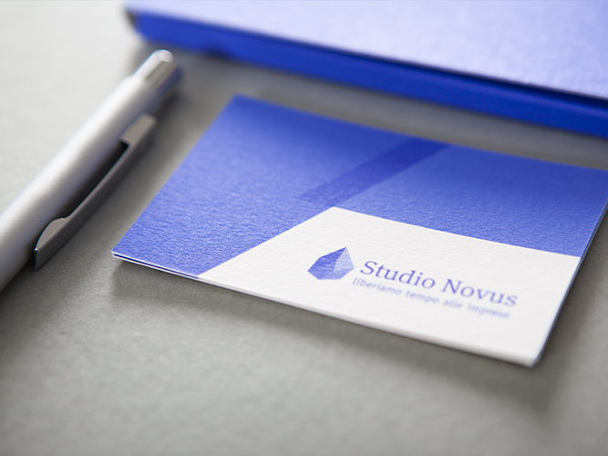 Biglietti da visita e immagine coordinata per studio associato Studio Novus